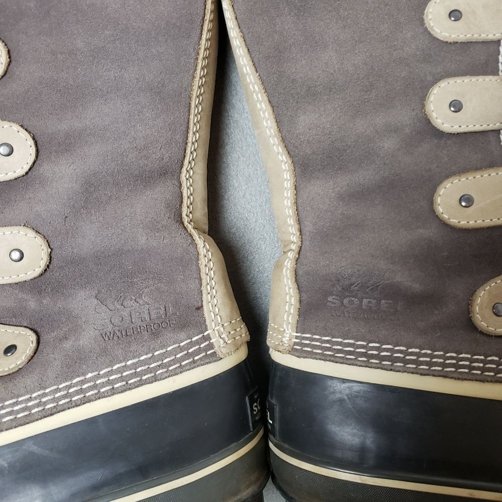 Sorel Brown and Tan Faux-Fur Winter Rain Boots - Picture 9 of 16